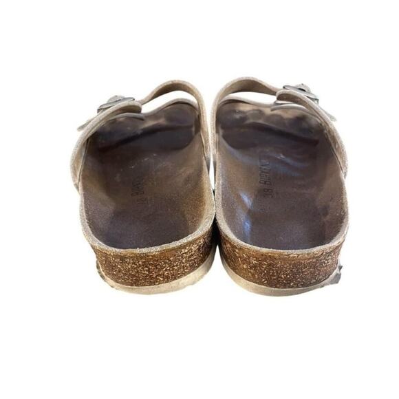 Birkenstock Shoes Womens Size 38 White Leather Sandals Cutout Buckle Germany‎ - Picture 5 of 6